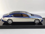 [MotorHelix] 1:18 Mercedes-Maybach 2007 62S Landaulet Silver & Blue Model Car Resin