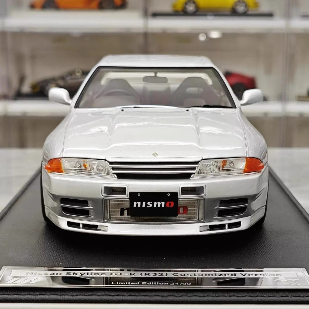 [MotorHelix] 1:18 Nissan 1990 Skyline GTR R32 Silver Model Car Resin