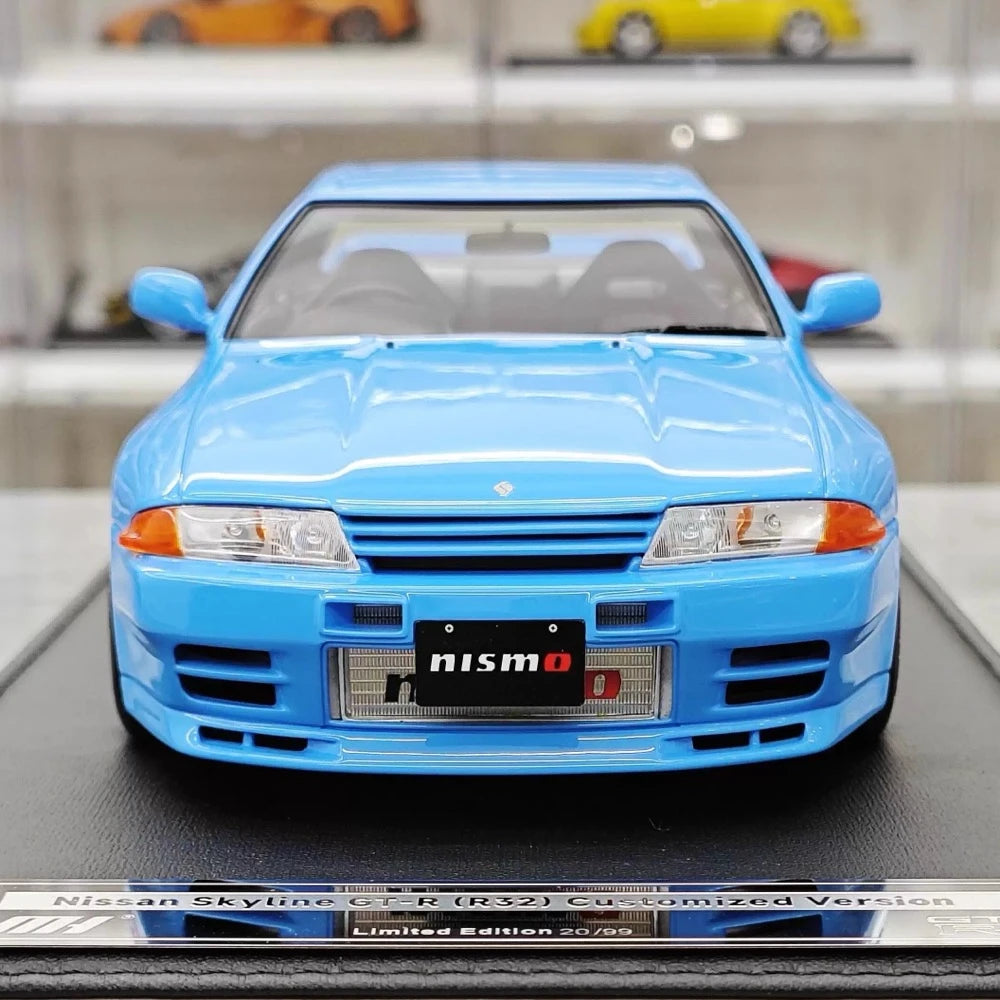 [MotorHelix] 1:18 Nissan 1990 Skyline GTR R32 Blue Model Car Resin