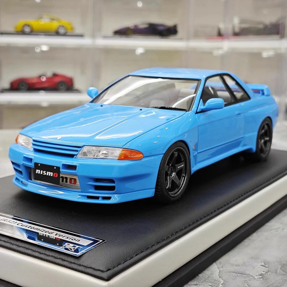 [MotorHelix] 1:18 Nissan 1990 Skyline GTR R32 Blue Model Car Resin