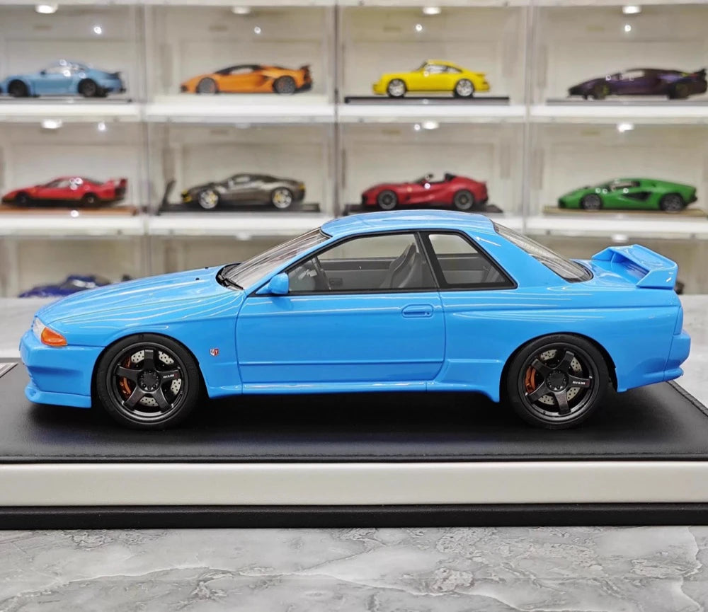 [MotorHelix] 1:18 Nissan 1990 Skyline GTR R32 Blue Model Car Resin