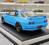 [MotorHelix] 1:18 Nissan 1990 Skyline GTR R32 Blue Model Car Resin