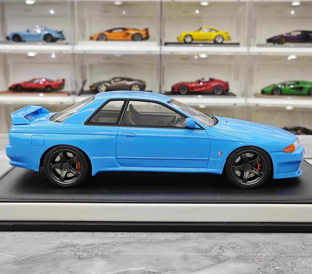 [MotorHelix] 1:18 Nissan 1990 Skyline GTR R32 Blue Model Car Resin