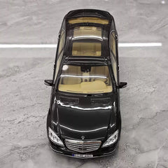 [MotorHelix] 1:18 Mercedes-Benz 2010 W221 S600L Black Model Car Die-Cast