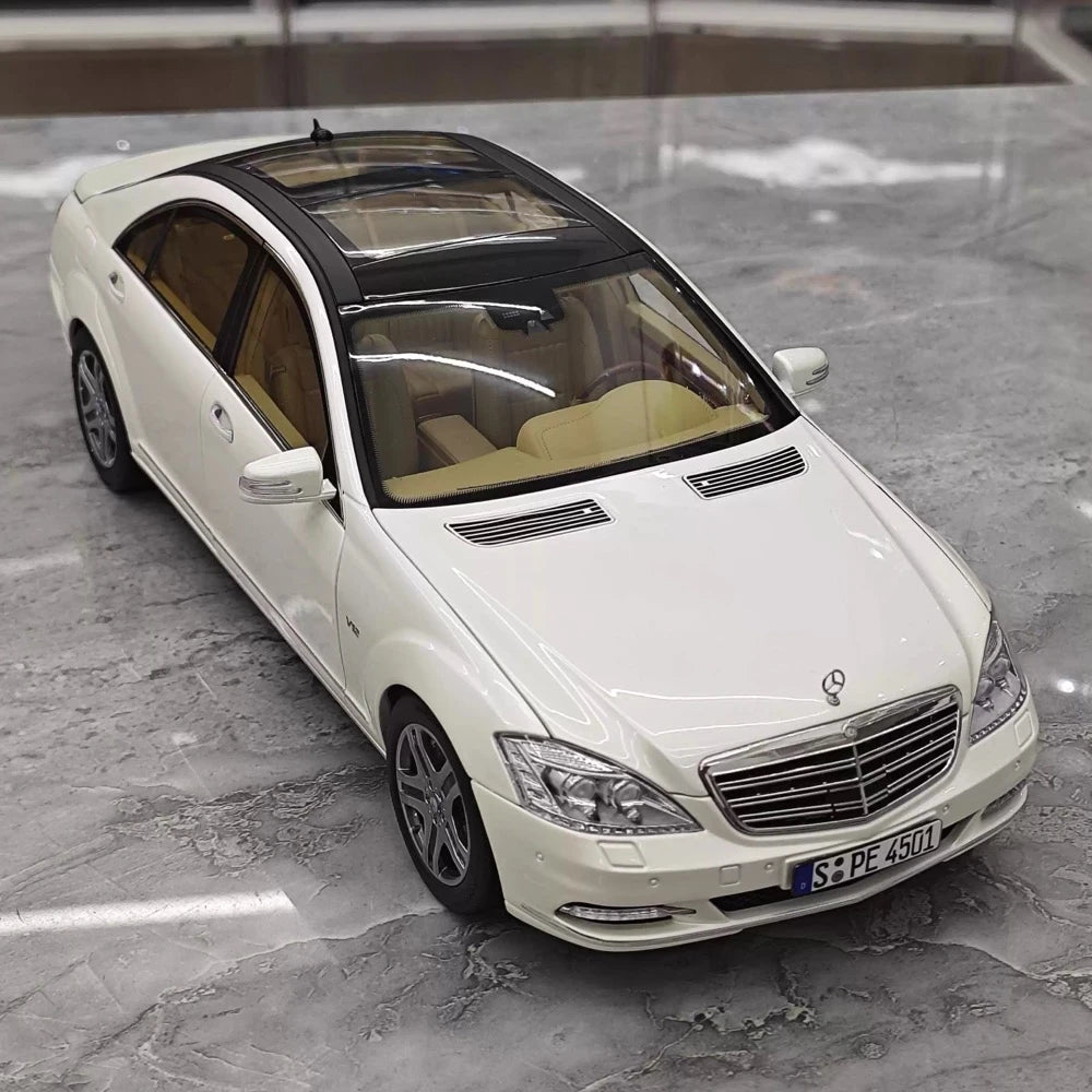 [MotorHelix] 1:18 Mercedes-Benz 2010 W221 S600L blanc voiture miniature Die-Cast