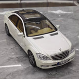 [MotorHelix] 1:18 Mercedes-Benz 2010 W221 S600L White Model Car Die-Cast