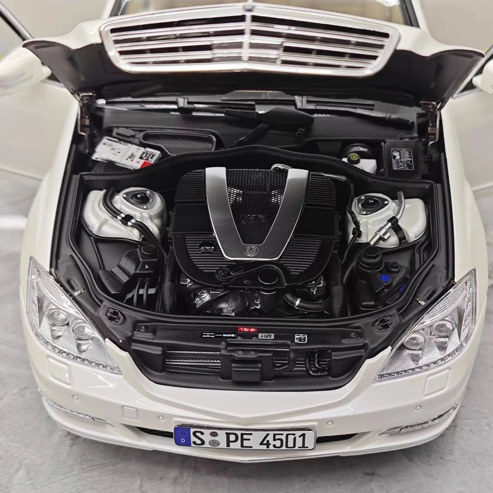 [MotorHelix] 1:18 Mercedes-Benz 2010 W221 S600L blanc voiture miniature Die-Cast