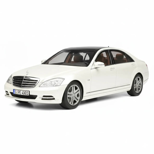 [MotorHelix] 1:18 Mercedes-Benz 2010 W221 S600L White Model Car Die-Cast