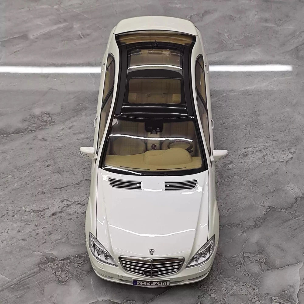[MotorHelix] 1:18 Mercedes-Benz 2010 W221 S600L blanc voiture miniature Die-Cast