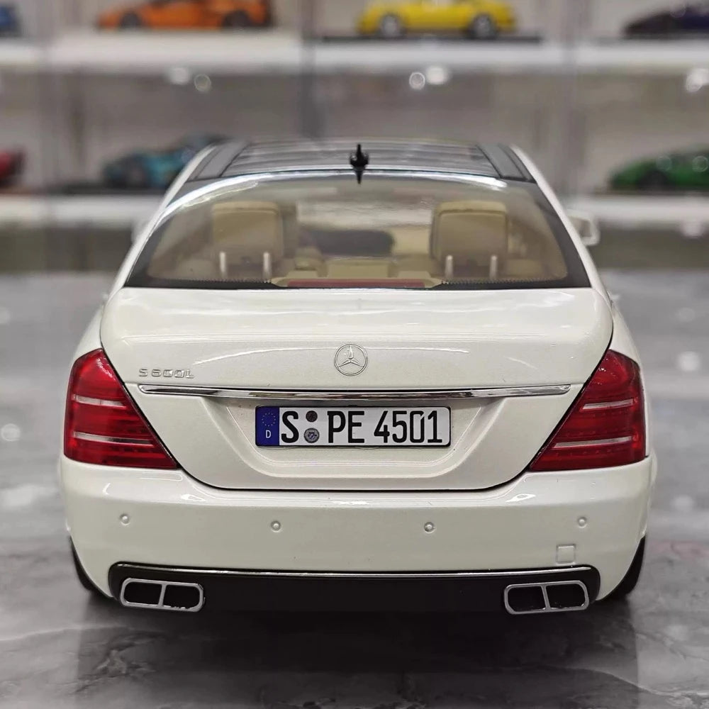 [MotorHelix] 1:18 Mercedes-Benz 2010 W221 S600L blanc voiture miniature Die-Cast