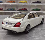 [MotorHelix] 1:18 Mercedes-Benz 2010 W221 S600L White Model Car Die-Cast