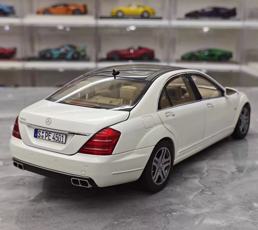 [MotorHelix] 1:18 Mercedes-Benz 2010 W221 S600L blanc voiture miniature Die-Cast