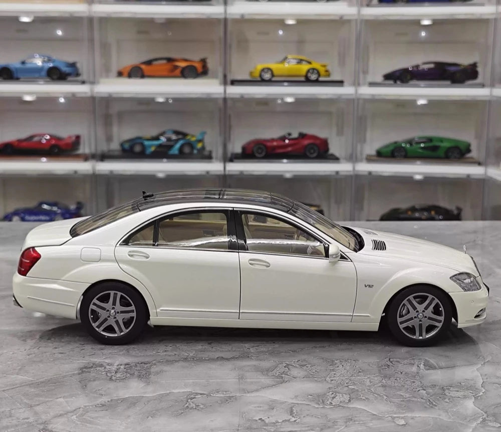 [MotorHelix] 1:18 Mercedes-Benz 2010 W221 S600L blanc voiture miniature Die-Cast