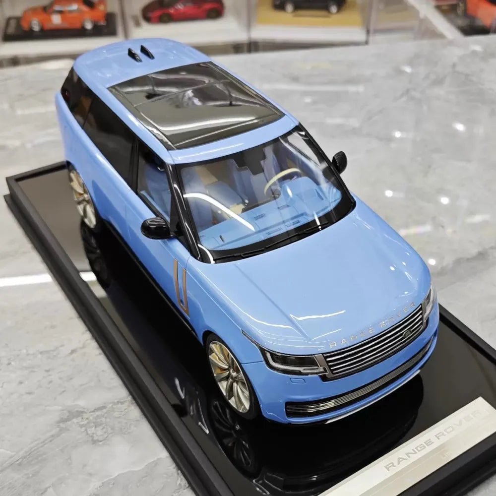 [MotorHelix] 1:18 Land Rover 2022 Range Rover SV Blue Model Car Resin