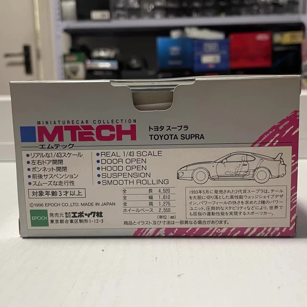 [Mtech] 1:43 Toyota 1998 Supra A80 argent voiture miniature Die-Cast