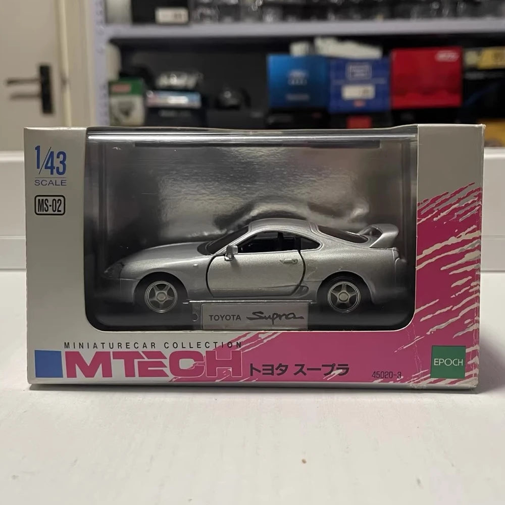 [Mtech] 1:43 Toyota 1998 Supra A80 Silver Model Car Die-Cast