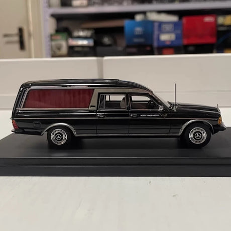 [NEO] 1:43 Mercedes-Benz 1978 W123 Hearse Black Model Car Die-Cast