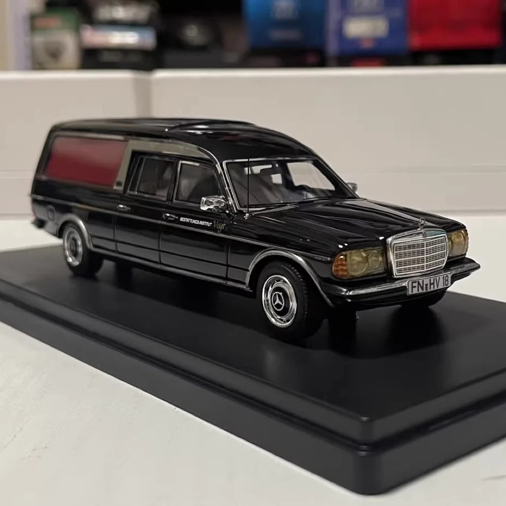 [NEO] 1:43 Mercedes-Benz 1978 W123 Hearse Black Model Car Die-Cast