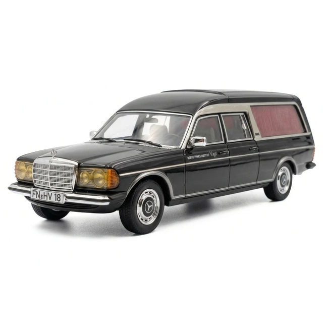 [NEO] 1:43 Mercedes-Benz 1978 W123 Hearse Black Model Car Die-Cast