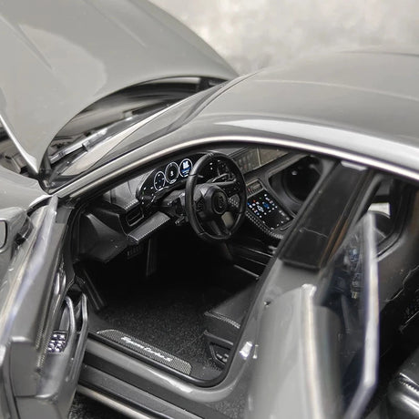 [NOREV] 1:18 Porsche 2024 Taycan Turbo S Slate Grey Neo Model Car Die-Cast