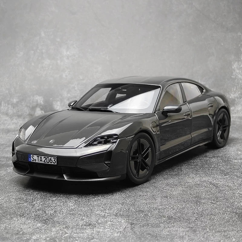 [NOREV] 1:18 Porsche 2024 Taycan Turbo S Slate Grey Neo Model Car Die-Cast