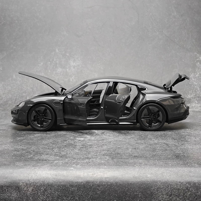 [NOREV] 1:18 Porsche 2024 Taycan Turbo S Slate Grey Neo Model Car Die-Cast