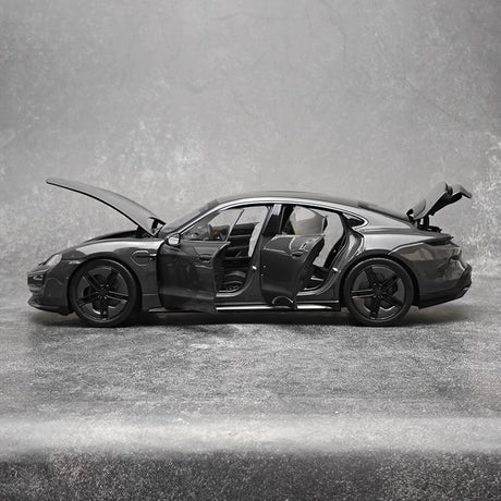 [NOREV] 1:18 Porsche 2024 Taycan Turbo S Slate Grey Neo Model Car Die-Cast