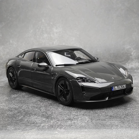 [NOREV] 1:18 Porsche 2024 Taycan Turbo S Slate Grey Neo Model Car Die-Cast
