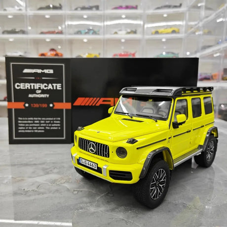 [NZG] 1:18 Mercedes-AMG 2018 G63 4x4 Yellow Model Car Die-Cast