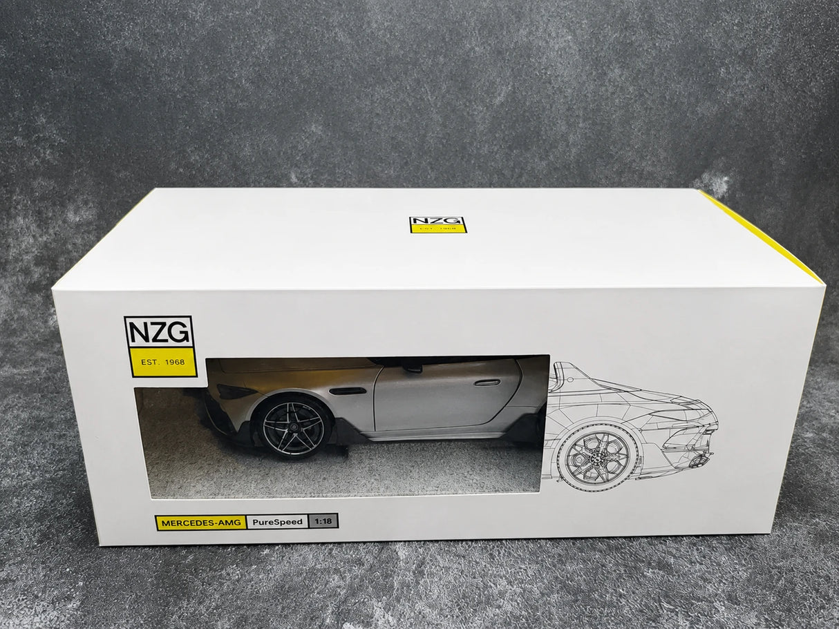 NZG Mercedes-AMG 2025 PureSpeed Mystic Silver Magno 1:18 – Verzamelbare gietijzer model gietijzer