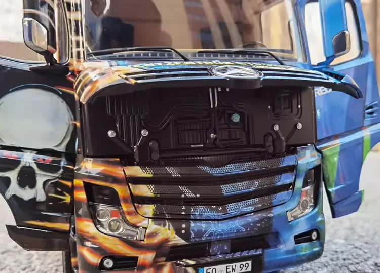 [NZG] 1:18 Mercedes-Benz Actros Wolf Transporte edizione modellino di auto Die-Cast