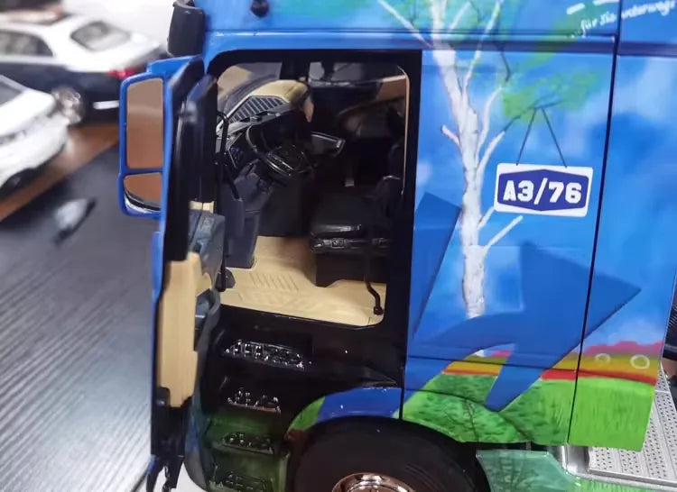 [NZG] 1:18 Mercedes-Benz Actros Wolf Transporte edizione modellino di auto Die-Cast
