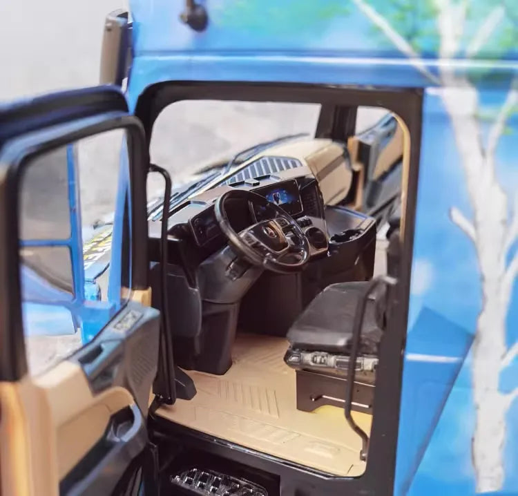 [NZG] 1:18 Mercedes-Benz Actros Wolf Transporte edizione modellino di auto Die-Cast