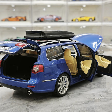 NZG Volkswagen 2009 Passat R36 Estate Biscay Blue 1:18 – Modello da collezione pressofuso