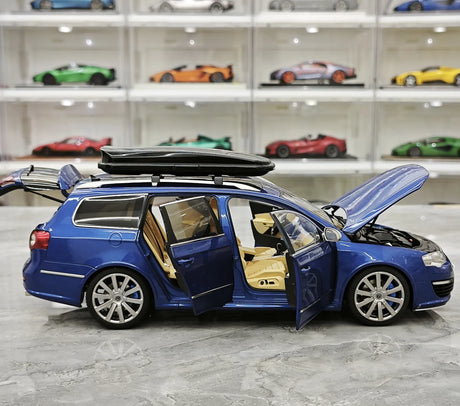 NZG Volkswagen 2009 Passat R36 Estate Biscay Blue 1:18 – Modello da collezione pressofuso