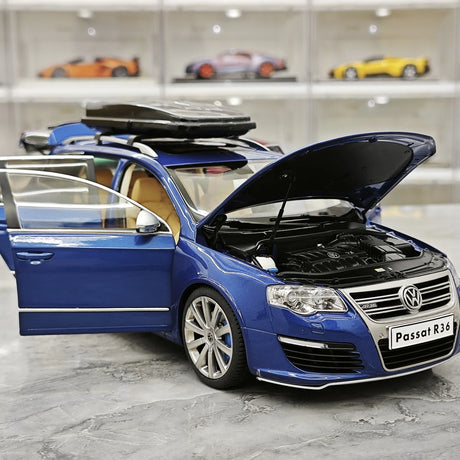 NZG Volkswagen 2009 Passat R36 Estate Biscay Blue 1:18 – Modello da collezione pressofuso