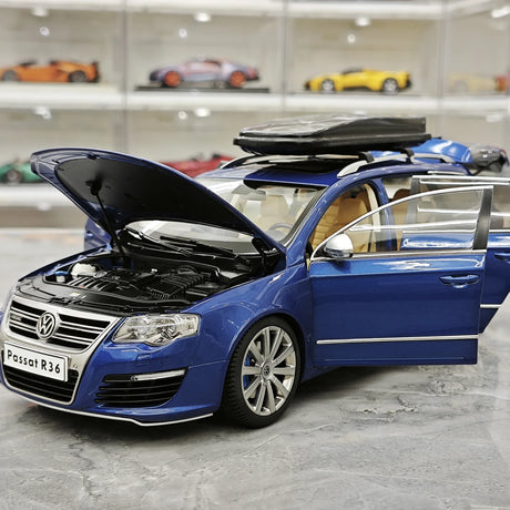NZG Volkswagen 2009 Passat R36 Estate Biscay Blue 1:18 – Modello da collezione pressofuso
