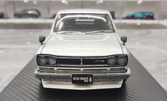 1:18 Nissan 1970 Skyline 2000 GT-R KPGC10 Silver Die Cast Model Car