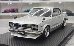 1:18 Nissan 1970 Skyline 2000 GT-R KPGC10 Silver Die Cast Model Car