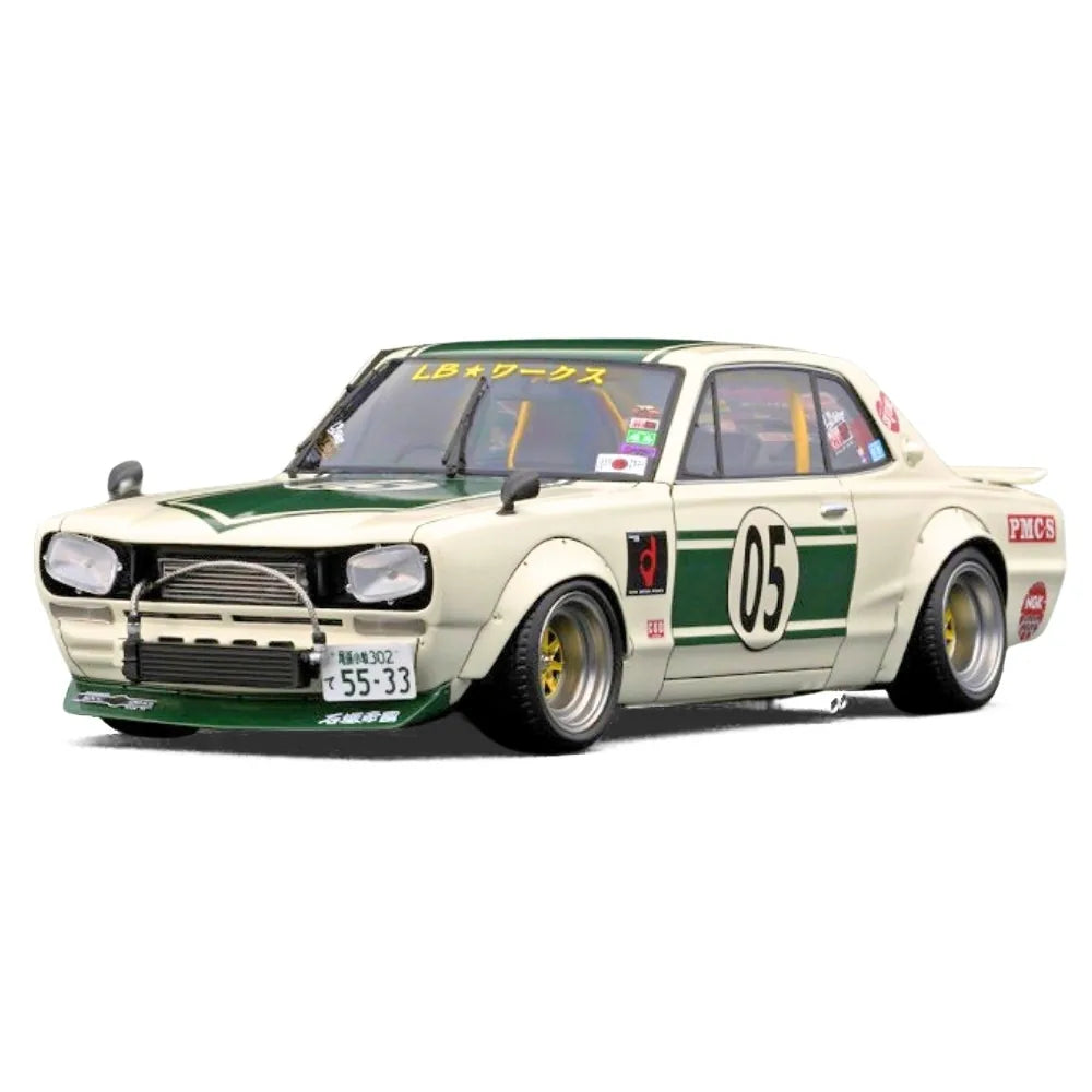 1:18 Nissan 1971 Skyline 2000 GT-R Hakosuka LBWK JTCC Die Cast Model Car