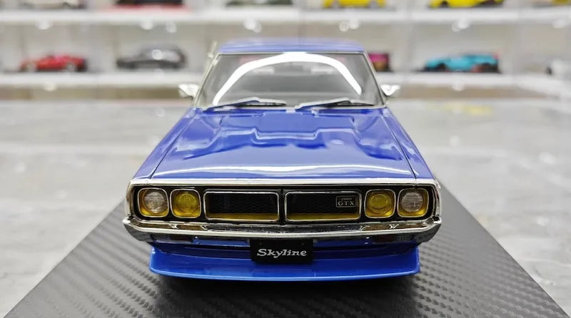 1:18 Nissan 1972 Skyline 2000 GT-X GC110 Blue Die Cast Model Car