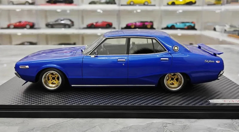 1:18 Nissan 1972 Skyline 2000 GT-X GC110 Blue Die Cast Model Car