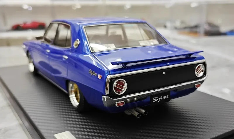 1:18 Nissan 1972 Skyline 2000 GT-X GC110 Blue Die Cast Model Car