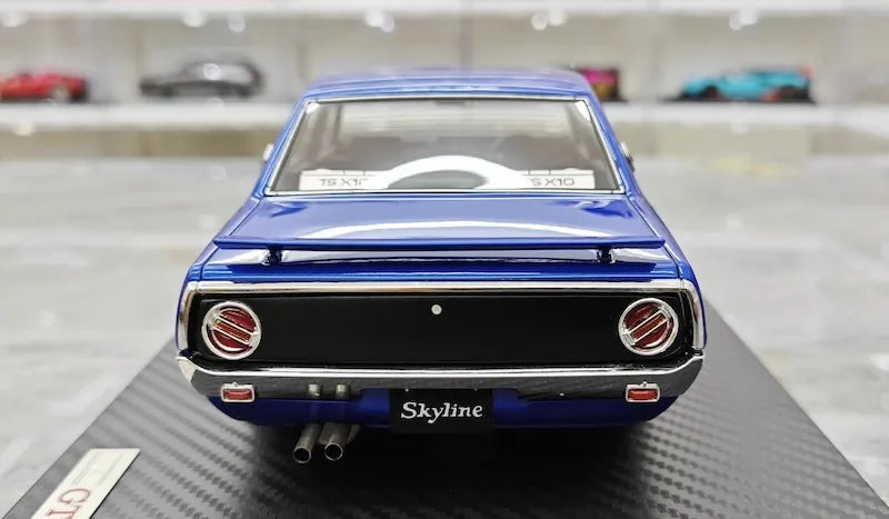 1:18 Nissan 1972 Skyline 2000 GT-X GC110 Blue Die Cast Model Car