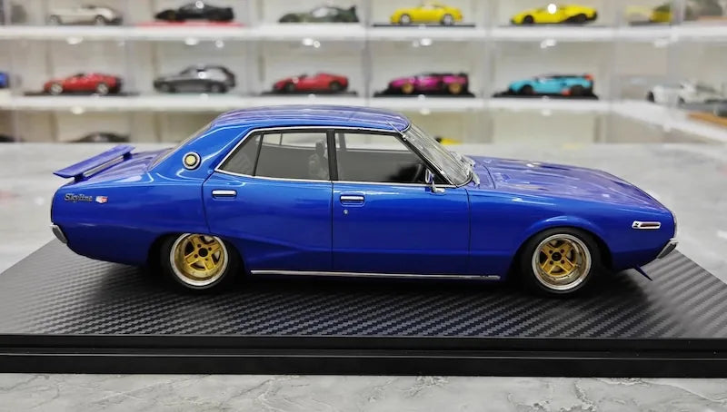 1:18 Nissan 1972 Skyline 2000 GT-X GC110 Blue Die Cast Model Car