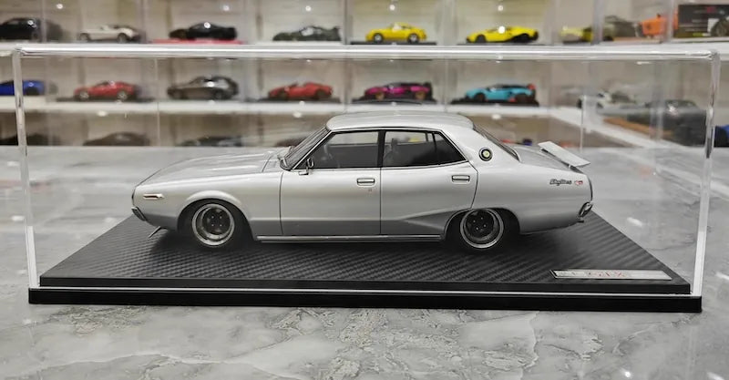 1:18 Nissan 1972 Skyline 2000 GT-X GC110 Silver Die Cast Model Car
