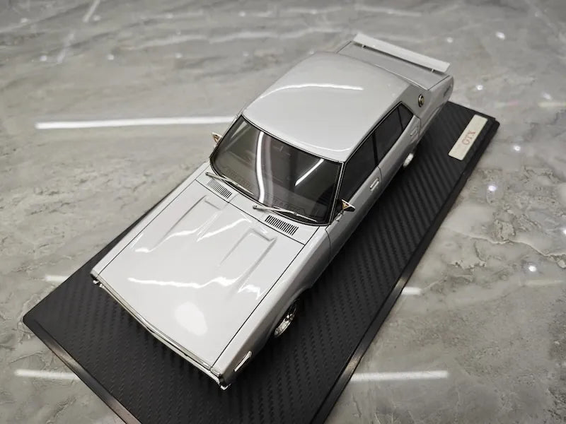 1:18 Nissan 1972 Skyline 2000 GT-X GC110 Silver Die Cast Model Car