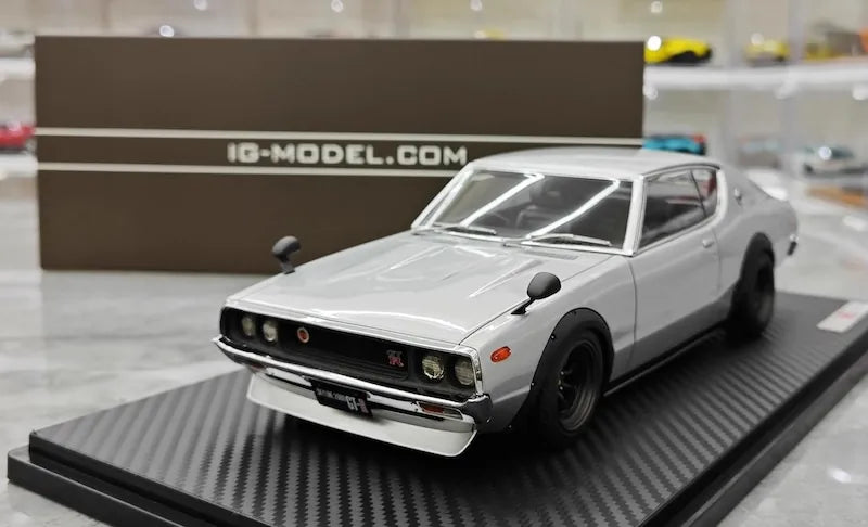 1:18 Nissan 1973 Skyline 2000 GT-R KPGC110 Silver Die Cast Model Car