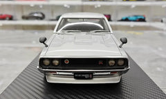 1:18 Nissan 1973 Skyline 2000 GT-R KPGC110 Silver Die Cast Model Car