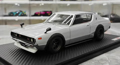1:18 Nissan 1973 Skyline 2000 GT-R KPGC110 Silver Die Cast Model Car